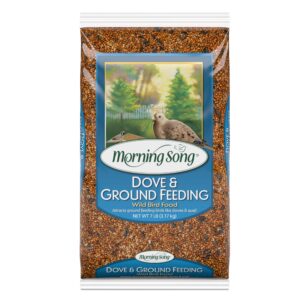 morning song dove & ground feeding wild bird food, quail, pigeon and dove food seed mix for outside feeders, 7-pound bag