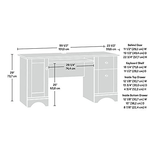 Sauder Computer Desk, Brushed Maple finish