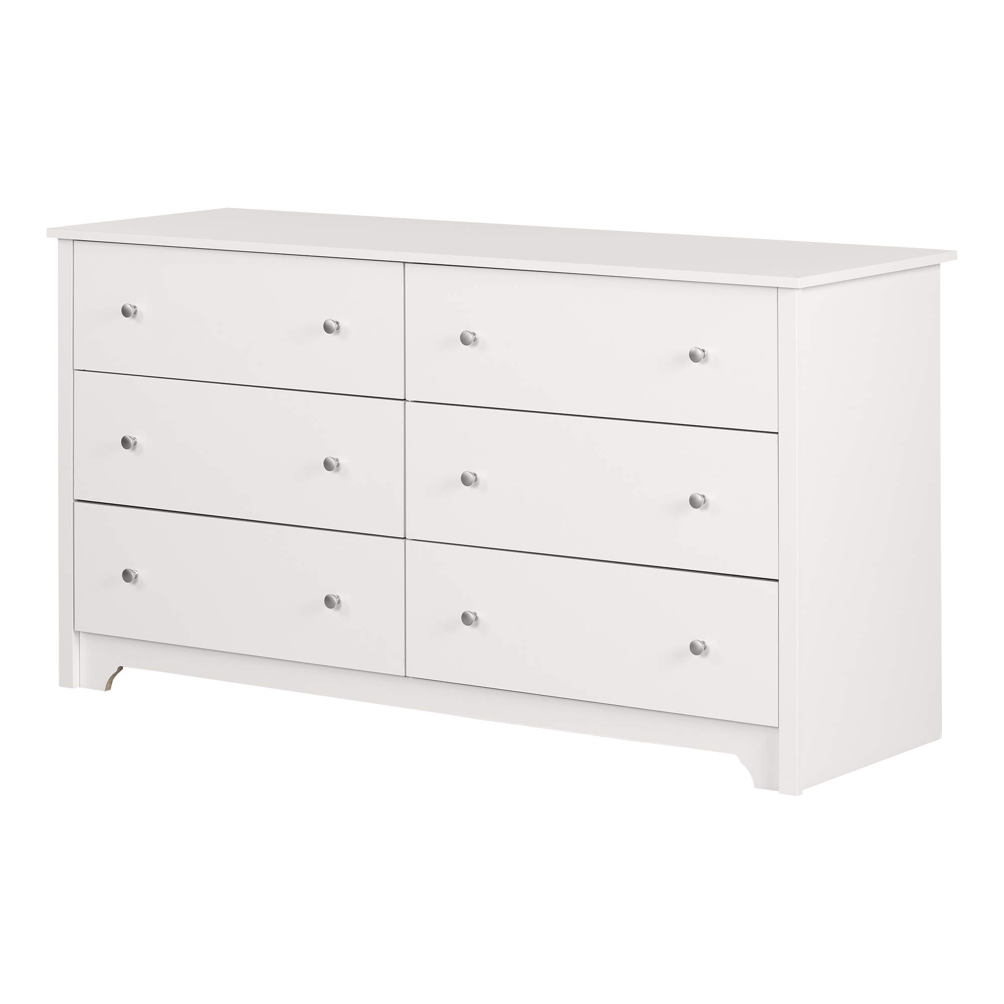 South Shore Vito 6-Drawer Double Dresser, Pure White