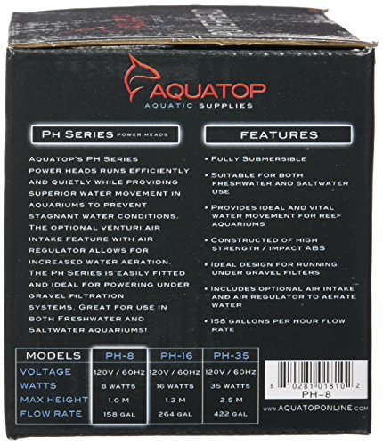 Aquatop 39001810: Pump MaxFlow Power Head 211Gph