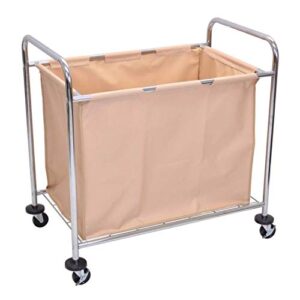 luxor hl14 laundry cart with steel frame and canvas