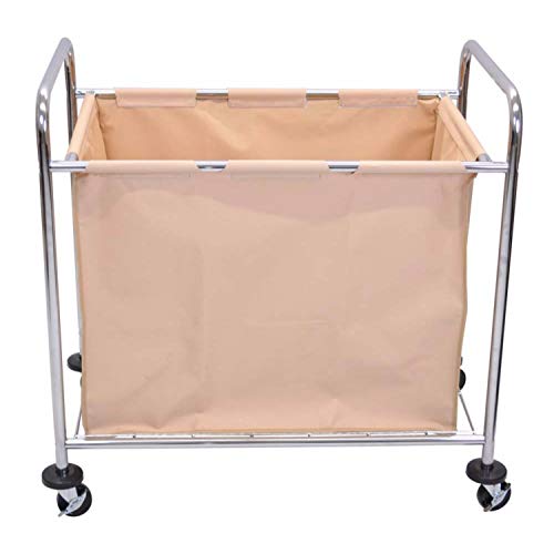 Luxor HL14 Laundry Cart With Steel Frame and Canvas