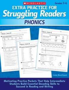 scholastic teacher resources extra practice for struggling readers: phonics