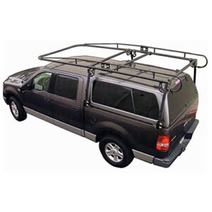 paramount automotive restyling 19601 full size camper shell contractors rack for long-short bed, black