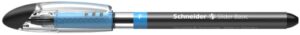 schneider slider basic f (fine) ballpoint pen, 0.7 mm, transparent barrel, black ink, box of 10 pens (151001)