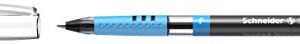 Schneider Slider Basic F (Fine) Ballpoint Pen, 0.7 mm, Transparent Barrel, Black Ink, Box of 10 Pens (151001)