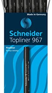 Schneider Topliner 967 Fineliner 0.4mm, Box of 10, Black (9671)