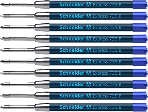 Schneider Express 735 Bold 1.2mm Ballpoint Refill, Box of 10, Blue (7373)