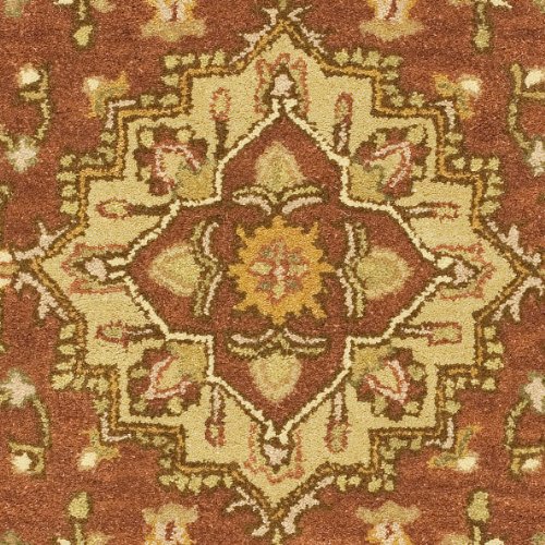 SAFAVIEH Heritage Collection 2' x 3' Rust / Gold HG345A Handmade Traditional Oriental Premium Wool Accent Rug