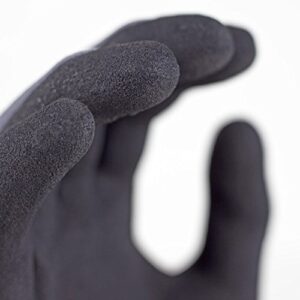 G & F Products 1529XL-DZ Knit Work Gloves, Textured Rubber Latex Coated For Construction, Black, XLarge,Gray