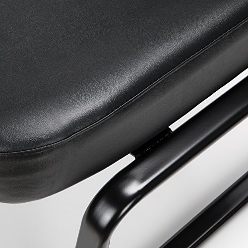 OFM Big & Tall Armless Guest and Reception Chair, Black