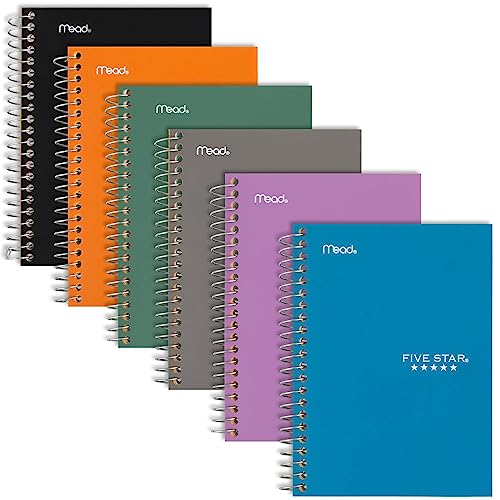 Five Star Personal Spiral Notebook, 1 Subject, College Ruled Paper, 7" x 4-3/8", Small Size, 100 Sheets, Color Will Vary (45484)