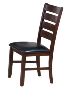 acme 0 set of 2 solid hardwood dining chair, country cherry finish