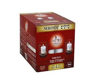 neriot votive candle, 4 hour, 72 pk