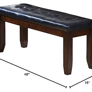 ACME 0 Solid Hardwood Dining Bench, Country Cherry Finish