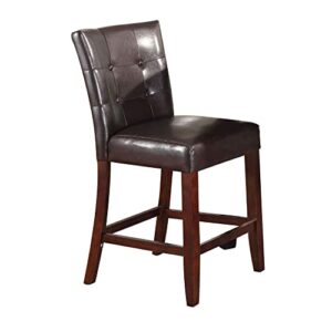 acme 0 set of 2 counter height chair, 24-inch height, brown