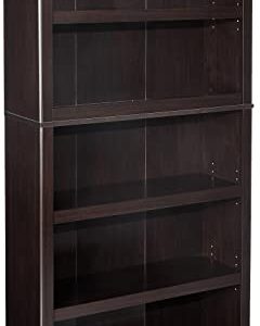 Sauder 5 Shelf Split Bookcase, Jamocha Wood finish