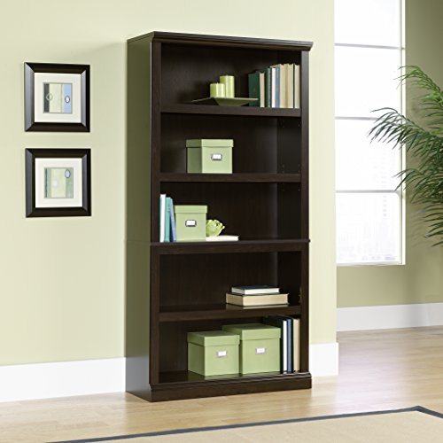 Sauder 5 Shelf Split Bookcase, Jamocha Wood finish