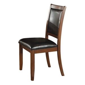 coaster nelms casual deep brown dining chair