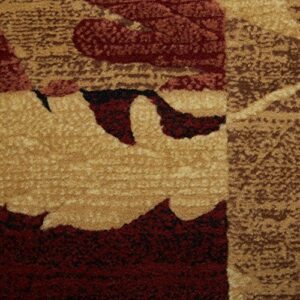 Home Dynamix Catalina Pierre Contemporary Scroll Area Rug, Brown/Red, 5'3"x7'2"