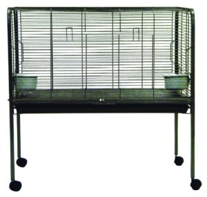 yml small animal rabbit cage on stand, antique silver (er3823)