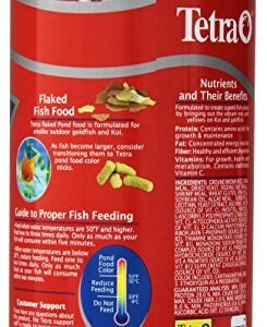 TetraPond PondFood Color Flakes, Color-Enhancing Flaked Fish Food For Small Ponds, 6-Ounce (77021)