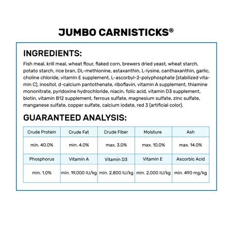 Hikari Tropical Jumbo Carnisticks Fish Food, 6.37 oz (182g)