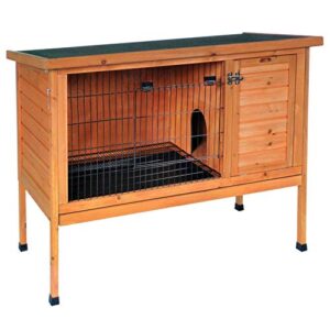 prevue hendryx 461 large rabbit hutch, stained wood