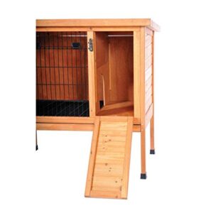 Prevue Hendryx 461 Large Rabbit Hutch, Stained Wood