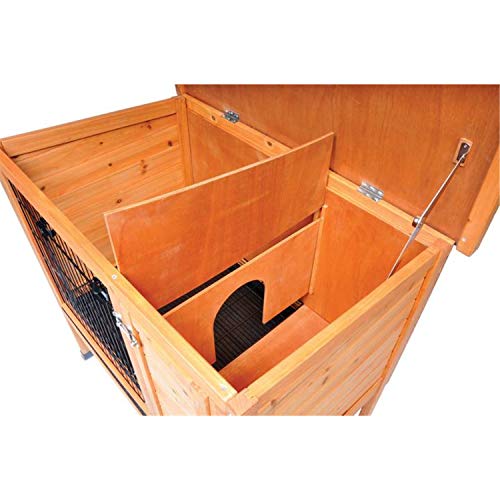 Prevue Hendryx 461 Large Rabbit Hutch, Stained Wood