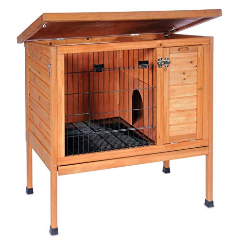 Prevue Hendryx 461 Large Rabbit Hutch, Stained Wood