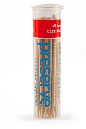 Preserve Toothpicks, Preserve, Cinnamint, 1 canister with 35 picks. This multi-pack contains 4.