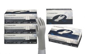 halyard health 50708 model kc300 nitrile power-free exam gloves, disposable, large, sterling gray/silver (pack of 200)