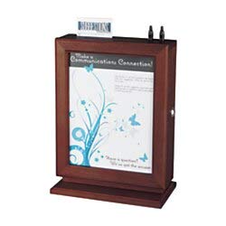 safco products 4236mh customizable wood suggestion box, mahogany