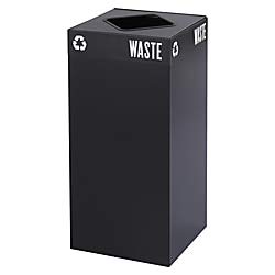 safco products 2982bl public square recycling receptacle base, 31-gallon (top sold separately), black