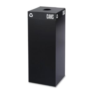 safco products 2983bl public square recycling receptacle base, 37-gallon (top sold separately), black