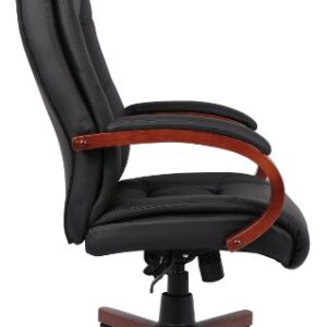 BOSS Office Products High Back Executive Wood Finished Chairs