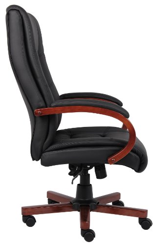 BOSS Office Products High Back Executive Wood Finished Chairs