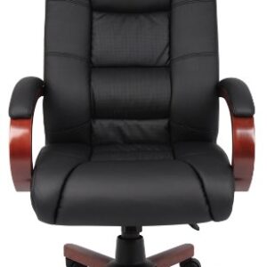 BOSS Office Products High Back Executive Wood Finished Chairs