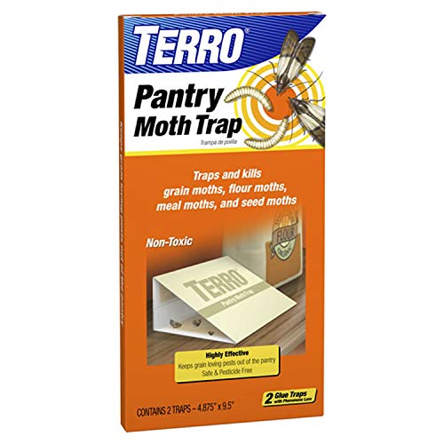 TERRO T2900 2-Pack Pantry Moth Traps - Traps grain moths, flour moths, meal moths, and seed moths