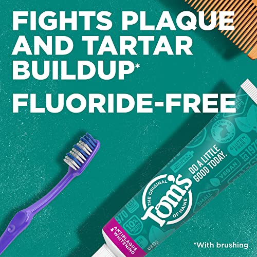 Tom's of Maine Fluoride-Free Antiplaque & Whitening Natural Toothpaste, Spearmint, 5.5 oz.