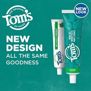 Tom's of Maine Natural Wicked Fresh! Fluoride Toothpaste, Cool Peppermint, 4.7 oz. (Packaging May Vary)