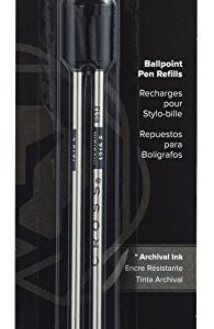 Cross Refills for Ballpoint Pens, Medium, Black Ink, 2/Pack (85132), Model:8513-2