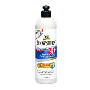 absorbine showsheen 2-in-1 shampoo & conditioner, sulfate and paraben-free, 20oz