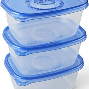 GladWare Deep Dish Food Storage Containers | Large Rectangle Food Storage, Food Containers Hold up to 64 Ounces of Food | Glad Containers with Glad Lock Tight Seal, 3 Count, Standard