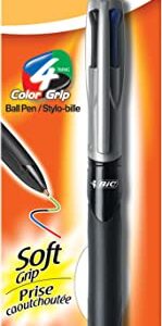 BIC 4-Color Grip Ball Pen, Assorted colors, 1ct (MMPGP1-Ast)