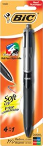 bic 4-color grip ball pen, assorted colors, 1ct (mmpgp1-ast)