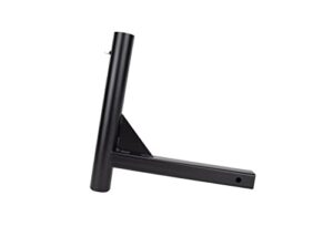 camco hitch mount flagpole holder, fits standard 2-inch hitch receivers, durable and rust resistant (51611), black