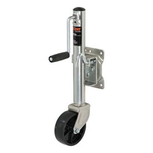 curt 28112 marine boat trailer jack with 6-inch wheel, 1,200 lbs. 11 inches vertical travel, clear zinc