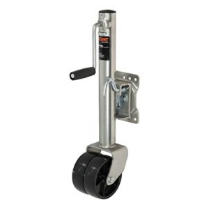 curt 28155 marine boat trailer jack with 6-inch wheels, 1,500 lbs. 10-3/8 inches vertical travel